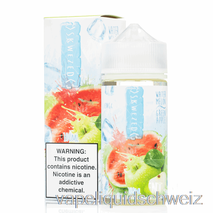 Eiswassermelone Grüner Apfel – Skwezed – 100 Ml 3 Mg Vape Schweiz